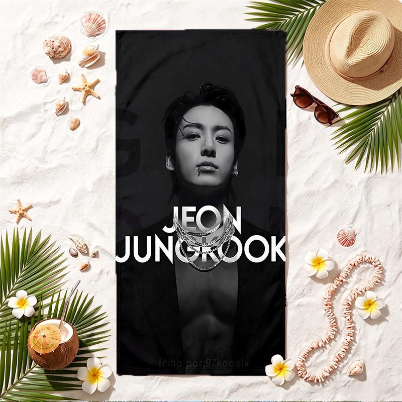 Мягкое пляжное полотенце Jung Kook Стильное пляжное полотенце для бассейна для летнего отдыха на море Путешествия