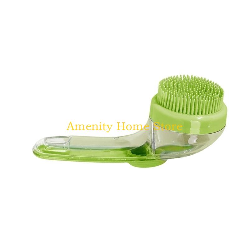 F26C Grooming Easy Dispenser Silicone Pet Washing Brush for Cats and Dogs Delivering Soothing Massages and Effective Cleaning