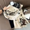 New Double-sided Imitation Cashmere Scarf Women's Fashion High-end Versatile Cute Cat Scarf Thickened Warm Shawl Scarf