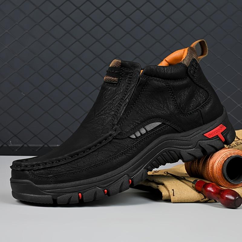 Men's Mid-Top Casual Hiking Boots - Slip-Resistant, Comfortable & Versatile for All Seasons, Men's Boots, Warm, Anti Slip, Hiking