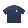 X Phil Hackett Joint Edition Printed Letter Crew Neck Short Sleeve T-Shirt Unisex Tops Navy-Blue AHSU199-4