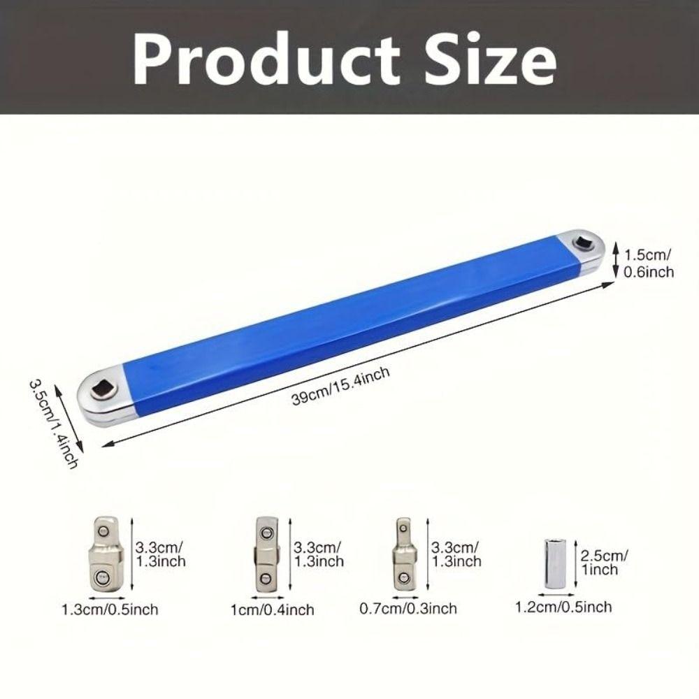 4 адаптера удлинителя ключ инструмент для узких пространств 1/2" 1/4" 3/8" Профессиональный смещенный удлинитель ключ головка трещотка