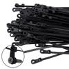 500/100pcs Nylon Cable Ties with Mounting Screw Hole Self Locking Loop Wraps Zipper Cables Tie Wire Fastening Straps Bundle Tool