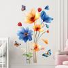 Creative Flower Wall Stickers Butterfly Dream Self Adhesive Decoration for Bedroom Living Room Sofa Background Corridor Entrance Home Decor
