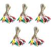 10 Pieces &5 Colors Test Lead Set & Alligator Clips,19.7 inches Electrical DIY Test Leads Alligator Double-ended Crocodile Clips
