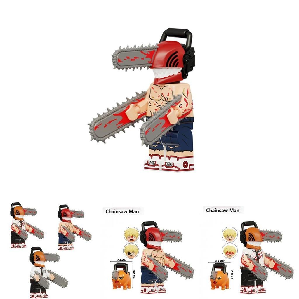 Unique Kt1067 Anime Electric Chainsaw Man Building Blocks Toy Set For Kids