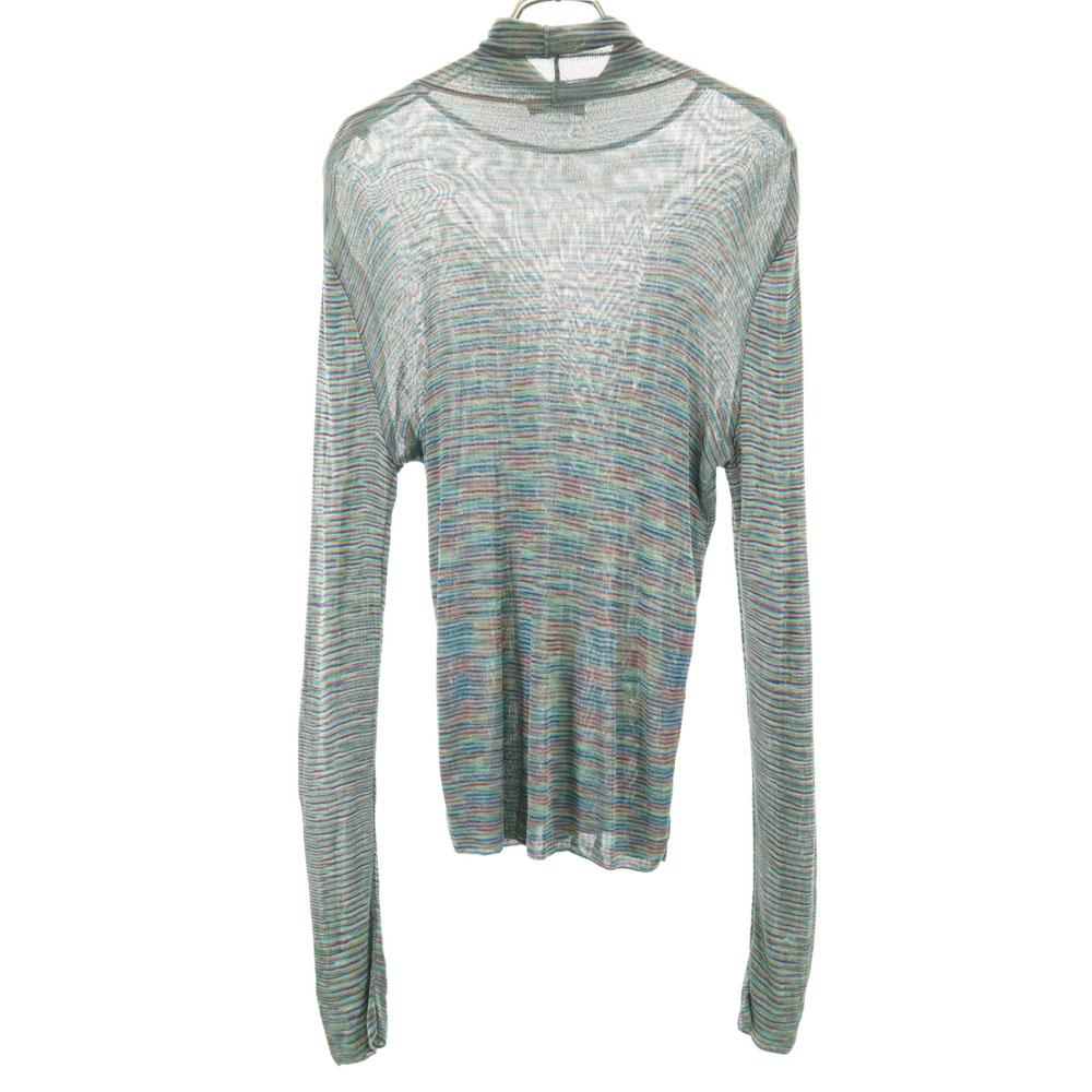 Missoni Сделано в Италии Узор с каймой Длинный рукав Высокая горловина Прозрачный вырез Женский Подержанный