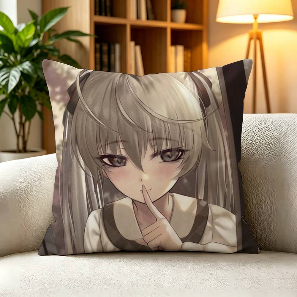 YYosuga no Sora Деревенский Город Школьница Квадратная Двусторонняя Печатная Наволочка Спальня Прикроватная Подушка Подушка для Дивана Чехол