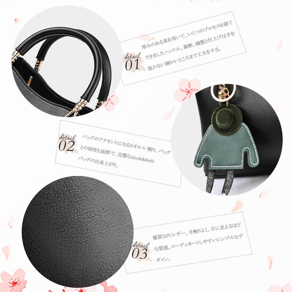 NICOLE DORIS Популярная сумка через плечо для милой通勤者 Стильный кошелек Повседневный выход Зеленый и Женская сумка, Сумка, 3-Way Женская, Сумка, Аксессуар,