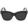 Grey Cat Eye Ladies Sunglasses Gg1082s 001 52