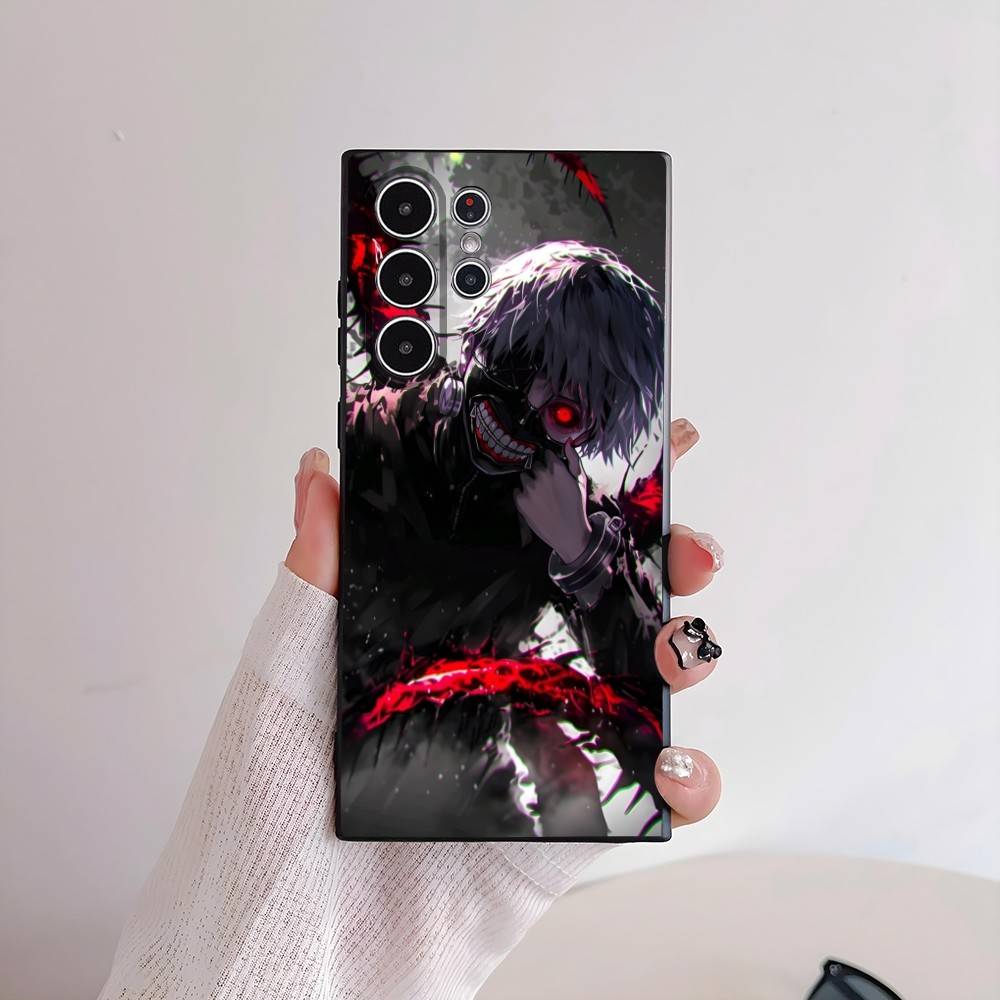 Anime T-Tokyo G-Ghoul Kaneki Phone Case For Samsung Galaxy S25 S24 S22 S23 Ultra S21 S20 Plus Frosted Non-Slip Full Soft Cover