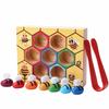 New Early Education Wooden Bug Catching Game Children's Puzzle Play House Color Cognition Clip Little Bee Toy