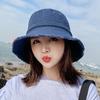 Women's Washable Denim Fisherman Hat - Frayed Edge, Korean Style, Trendy, Sun Protection, Flattering for Round Faces