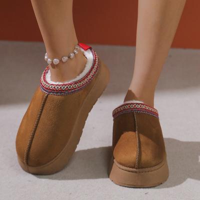 2024 теплые зимние сапоги зимние новые модные интегрированные круглые верхние зимние сапоги женская обувь