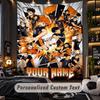 Personalized Wall Tapestry,Haikyuu Custom Printed Name, Fabric Wall Art For Indoor Room Backdrop