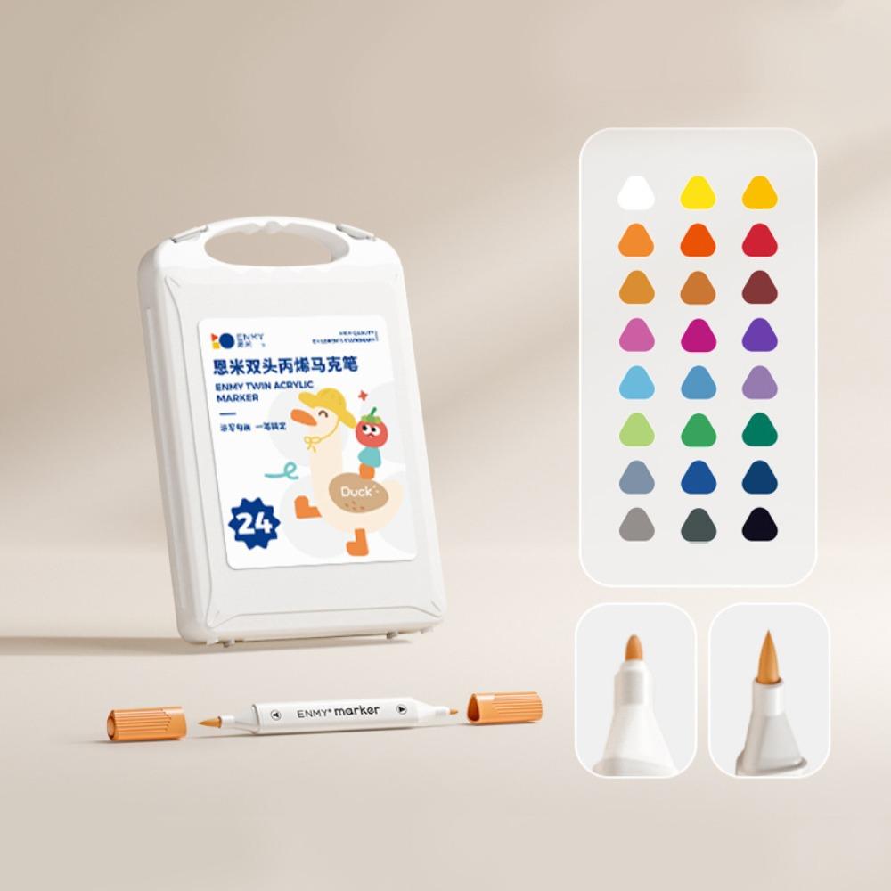 Hook Liner Dual Tip Brush Acrylic Paint Marker School Office Stationery