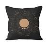 Bohemian Black Sun and Moon Printed Pattern Cushion Cover for Home Living Room Sofa Decoration  Pillowcase
