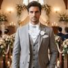 3 pcs/set Exaggerated Collar Bow Tie Brooch Set Rhinestone Wedding Accessory Set  Wedding