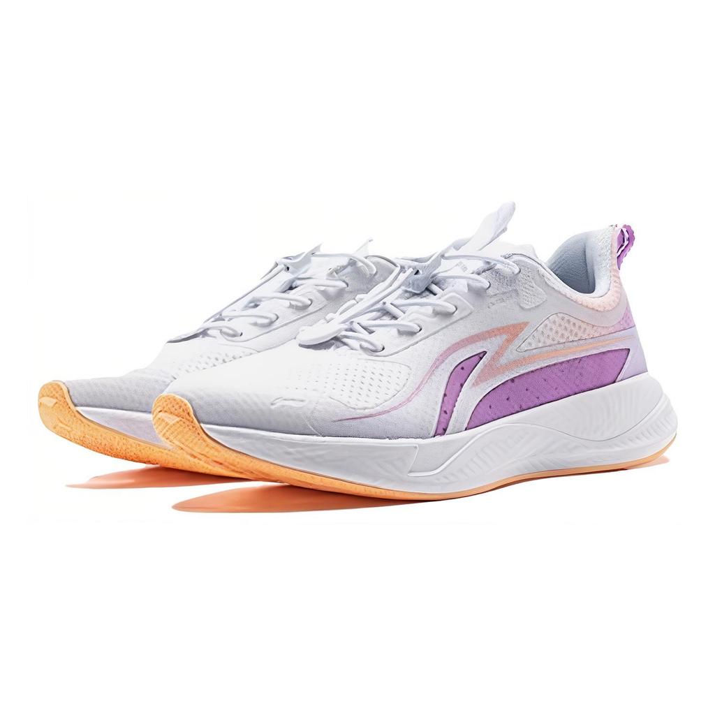 Li Ning удобные прочные нескользящие амортизирующие детские кроссовки для бега детские кроссовки белые фиолетовые YKFU032-6