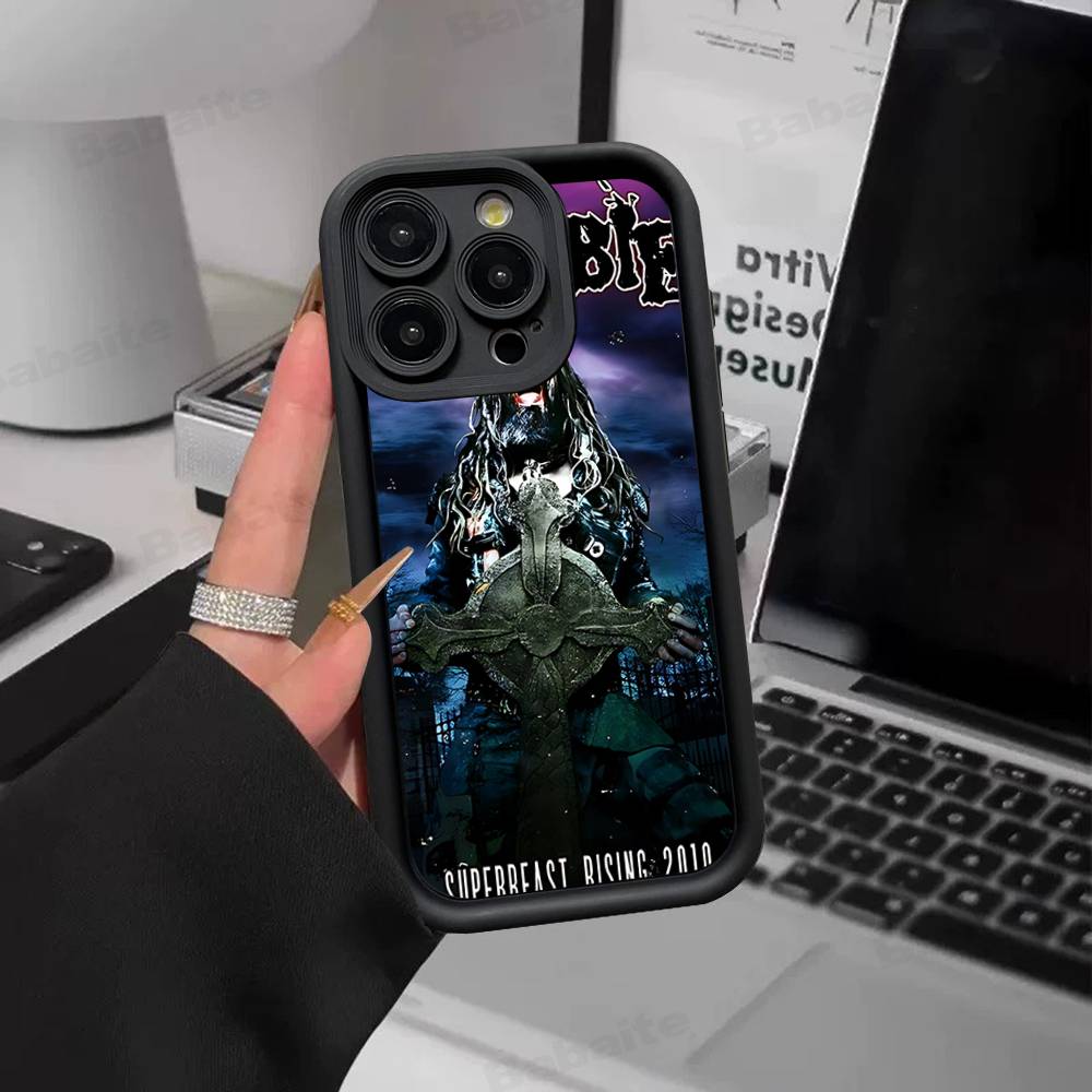 Retro Singer R-Rob Z-Zombie Phone Case For IPhone 17 16 15 13 11 12 14 Pro Max Plus Silicone Cover Shell