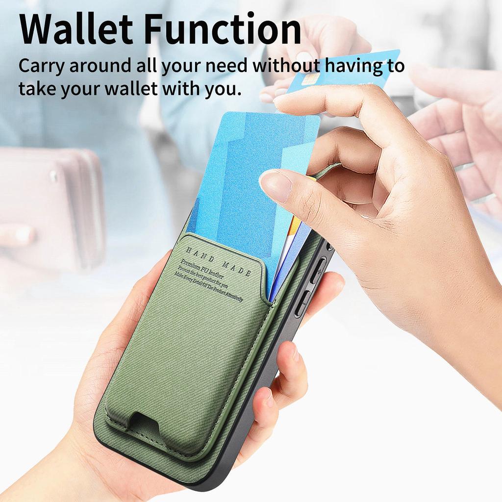 Чехол для телефона Honor Magic8 Lite 5G / X9d 5G / X70 5G Текстура ткани Кожа + ПК + ТПУ Чехол с держателем для карт Подставка