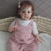 NPK 60cm Reborn Baby Maggi Toddler Girl Very Soft Cloth Doll Bath Toy Lifelike Real Soft Touch Bath Toy