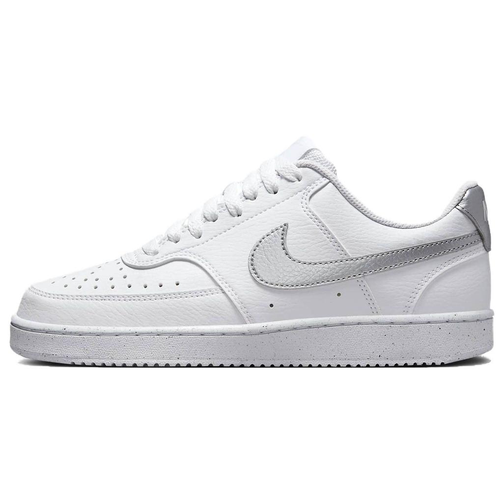 Nike Court Vision Low Next Nature Белые женские кроссовки серебристого цвета с металликом DH3158-108