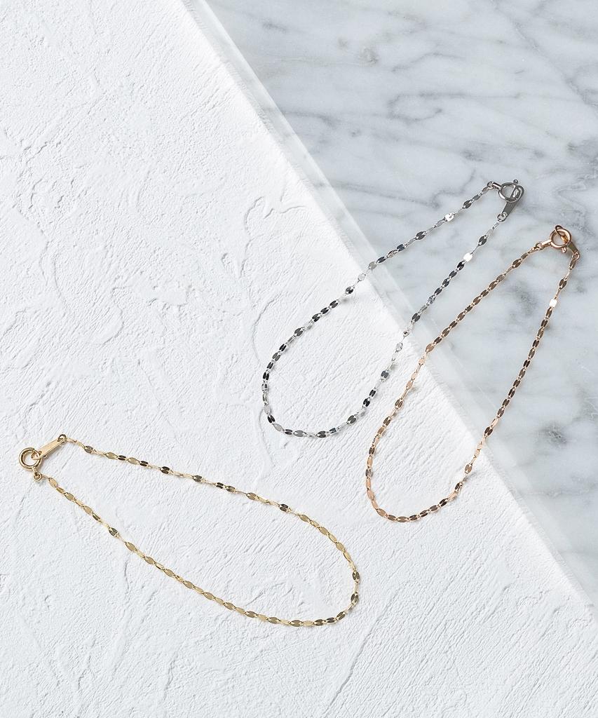 Браслет-цепочка из белого золота K10 L&Co 71-9701