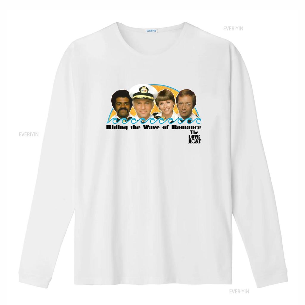 Love Boat Wave Of Romance T Shirt S 2Xl Light Blue Crew Neck vintage Washed graphic Top For Everyday Wear Casual Unisex homme
