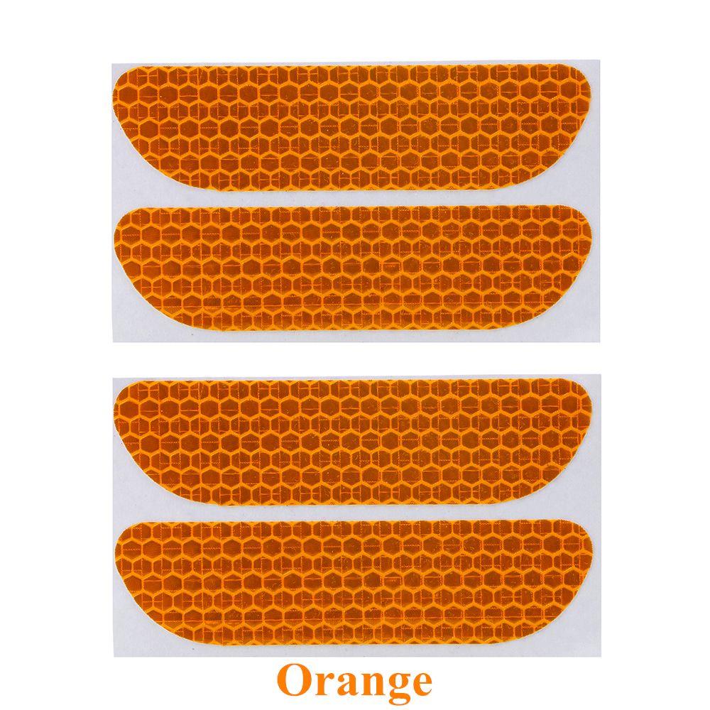 4pcs Rear Open Sign Universal Car Door Stickers Safety Reflective Tape Warning Mark