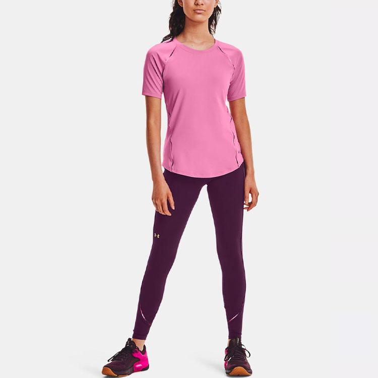 Under Armour Повседневная дышащая тренировочная спортивная футболка женская розовая 1360852-680
