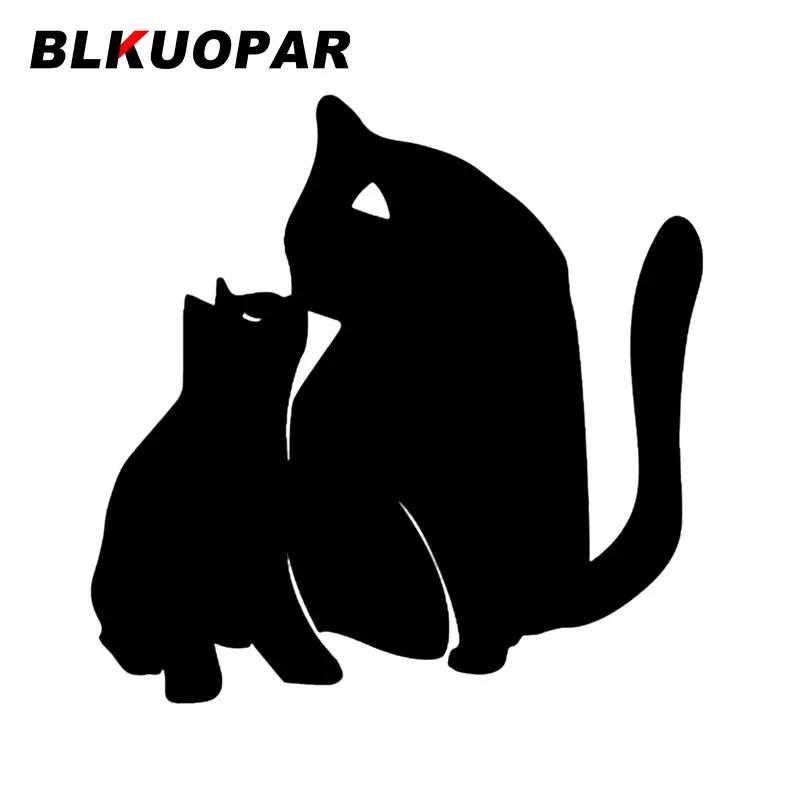 BLKUOPAR Two Cute Cat Pattern Car Stickers Funny Animal Decal Sunscreen DIY Die Cut Surfboard Bumper Car Accessories