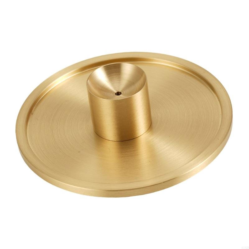 62KD Подставка для благовоний и пепельница из цельной латуни для церемоний и медитаций