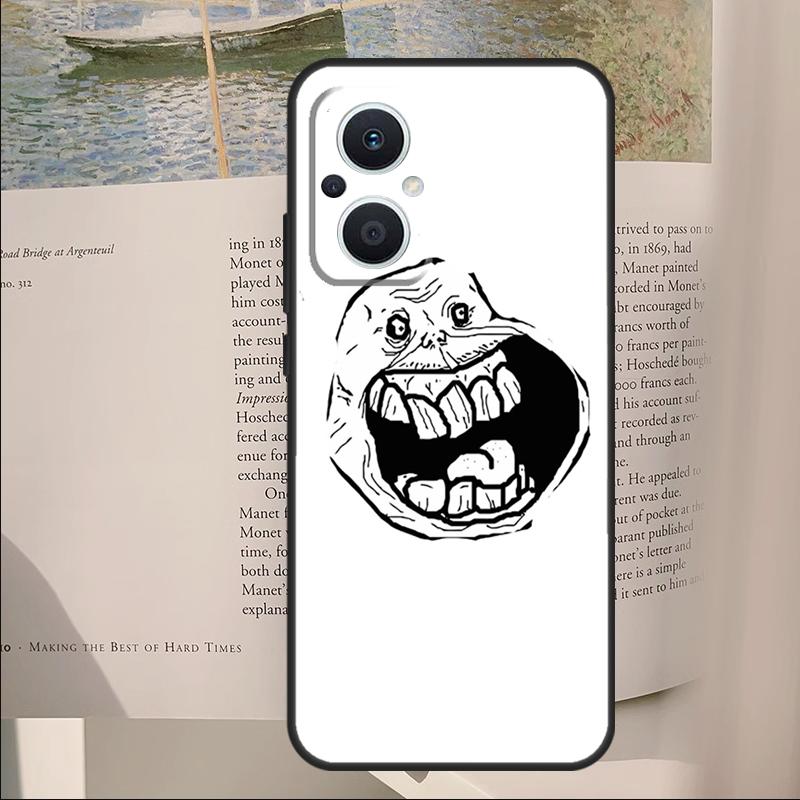 Чехол-мем Troll Face для OPPO Reno 14F 11F 12F 13F 10 11 12 13 14 Pro 7 8 Lite Чехол для OPPO Find X6 X8 X9 Pro