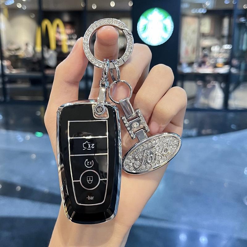 Металлический чехол для ключа Ford Mondeo, Explorer, Focus - стильная мужская сумка с пряжкой-ракушкой