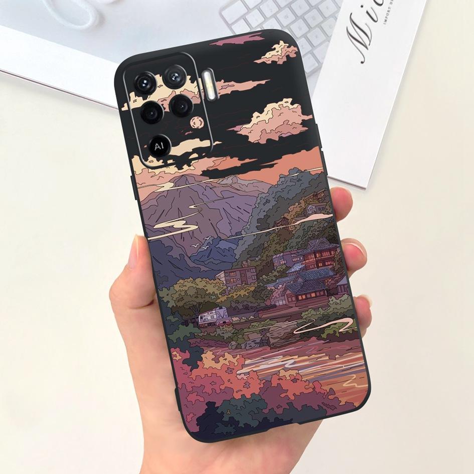 Чехол для OPPO Reno 5 Lite CPH2205 Популярный Цветок Мягкий Силиконовый Задний Чехол для OPPO A94 5G CPH2211 A 94 Reno 5Z Reno5 Lite Бампер