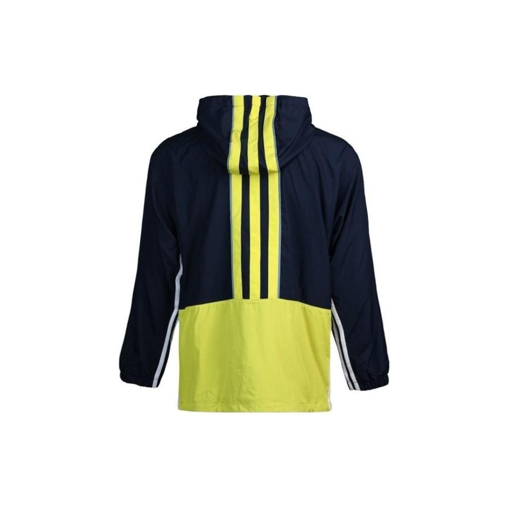 Adidas Повседневная спортивная куртка на молнии с капюшоном и длинными рукавами, винтажный воротник-стойка, унисекс, темно-синяя DP8549