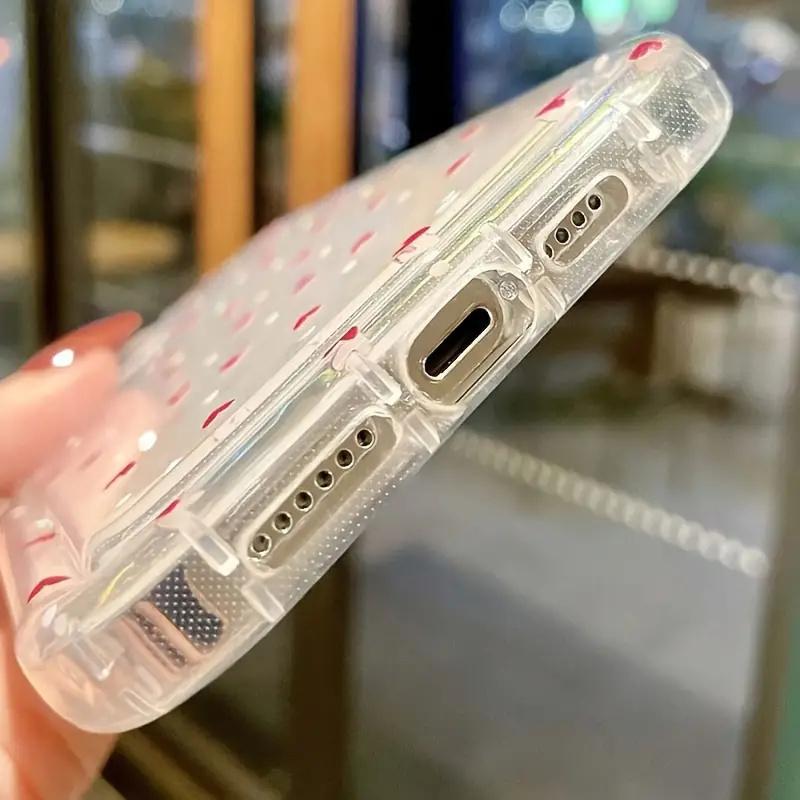 Love Heart Soft Clear Phone Case For iPhone 16 16e 15 14 Pro Max 11 13 12 Mini XR XS 7 8 16 Plus SE2 Anti-fall Shockproof Cover