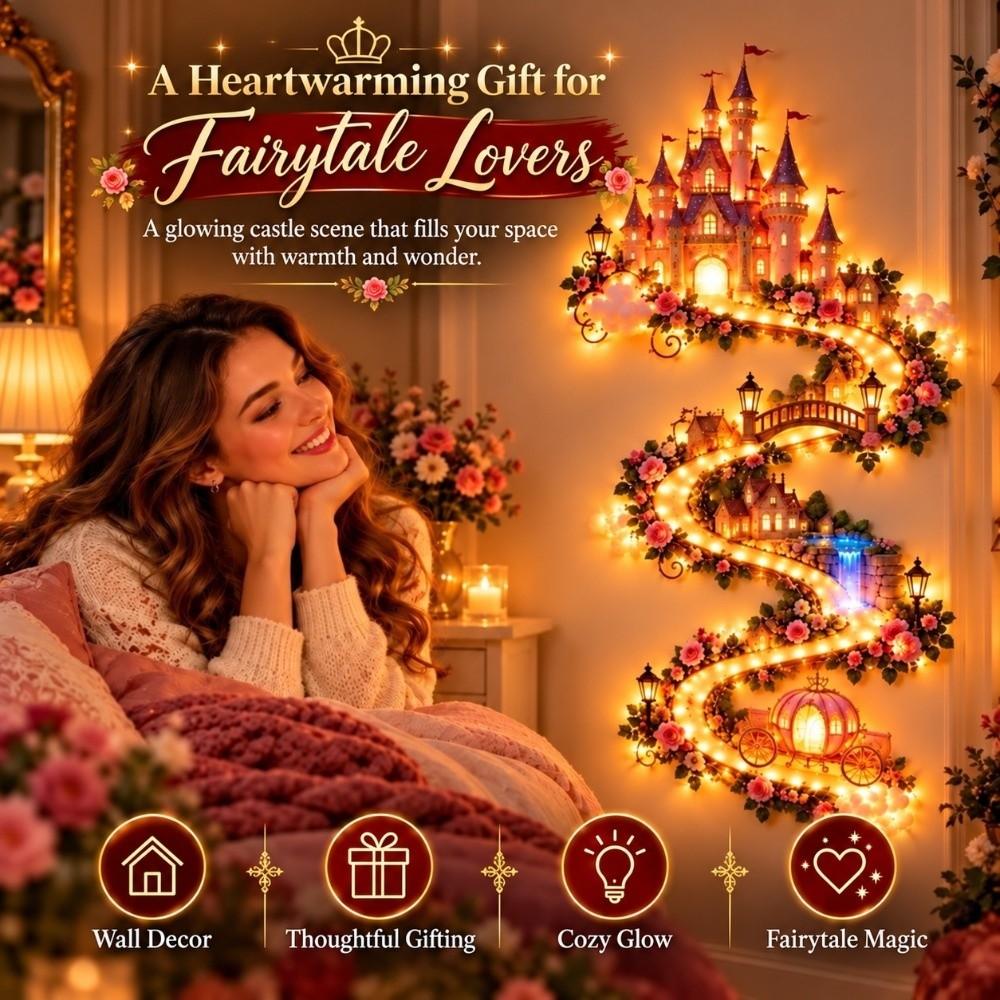Warm White Light Christmas Wall Light Fairy Tale Style LED Wall Hanging Home Indoor Decor