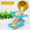 Little Duck Climbing Stairs, Rail Car Electric Track Slide, Children's Educational Assembly Toys