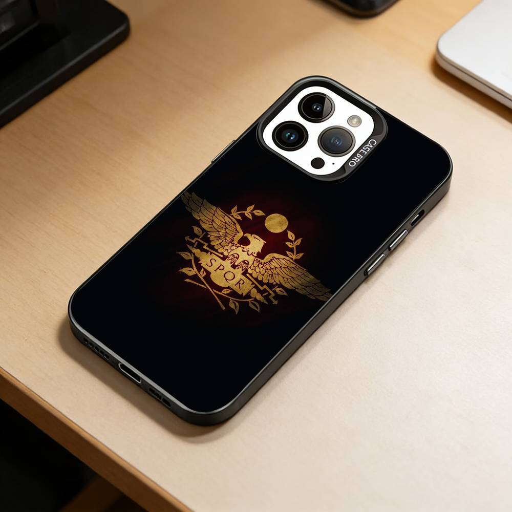 SPQR R-Roman Empire SPQR Phone Case For iPhone 17,16,15,14,13,12,11 Plus,Pro Max,XS,Colorful Silver Black Cover