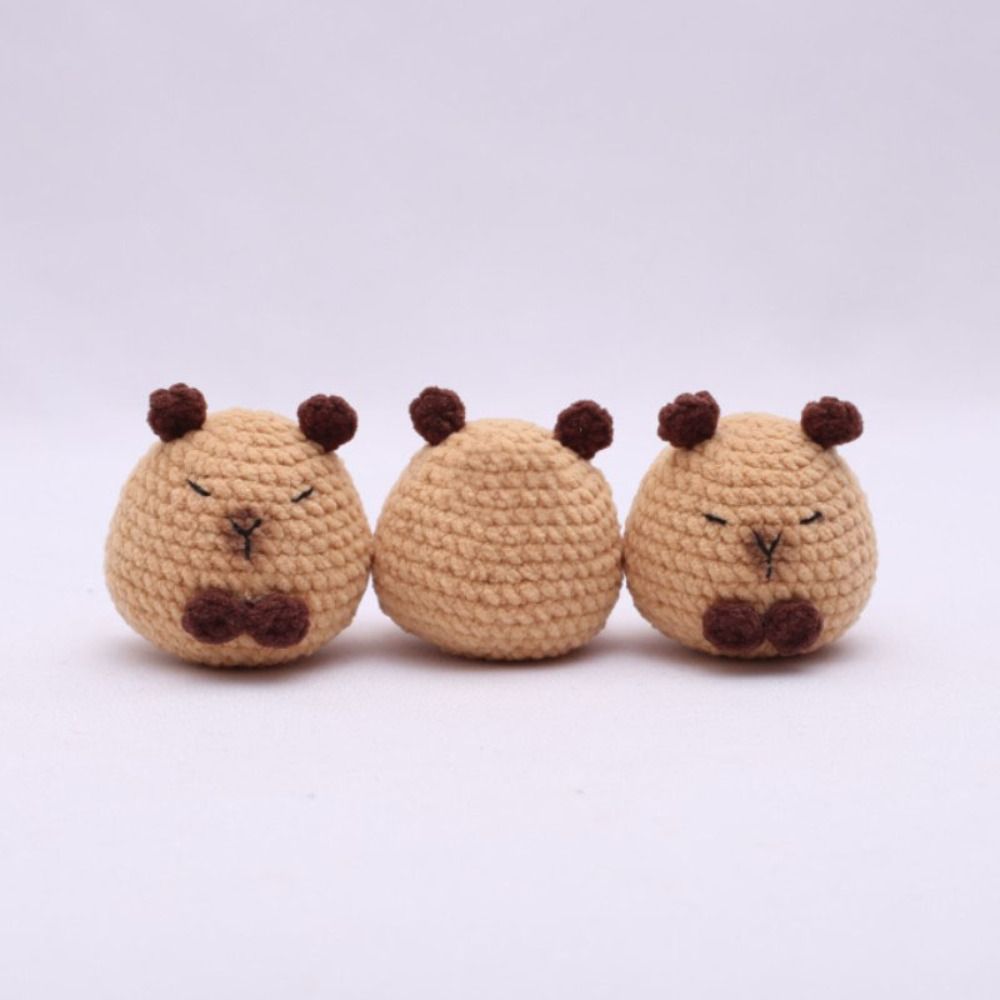 Handmade Knitted Doll Keychains Cartoon Handbag Decor Kawaii Car Key Ring Gifts