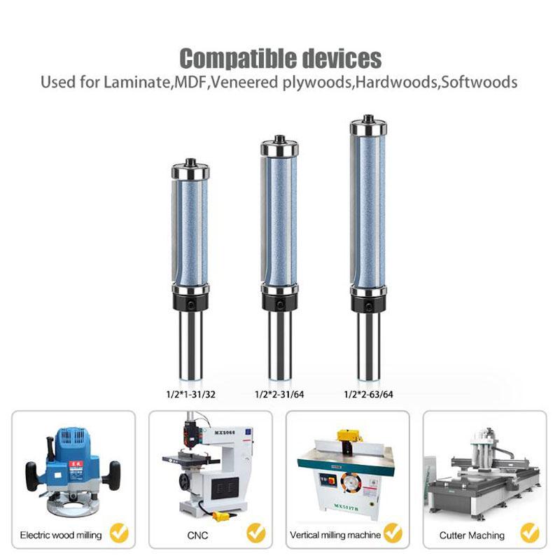 1/2 дюйма, 12 мм, длинное лезвие с хвостовиком, фреза с 3 лезвиями, фреза для промывки, деревообрабатывающий режущий инструмент