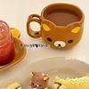Chubbybaby Рилаккума Мультяшная Чашка для ополаскивания рта Милый Пухлый Медвежонок Пластиковая Чашка для Зубной Щетки Кавайная Для Детей Пары Ванной Комнаты Ежедневное Мытье
