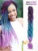 24inch Synthetic Braiding Hair Mix Tinsel Glitter Tricolor Synthetic Hair Extensions Jumbo Braids 1pc