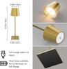 Cordless Table Lamp Portable LED Desk Lamps Battery Operated 3 Color Stepless Dimming for Restaurant, Bedroom, Outdoor Camping