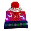 Lovely Snowman ElK Christmas Hat LED Caps New Year Xmas Hairball Home Decorations for Women and Men ARI