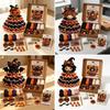 Crochet Yarn Pack with Hook Filling Christmas DIY Quilted Fabric Tree Craft Kit, 3D Padded Patchwork Sewing Set Autumn Festival Decorative Projects