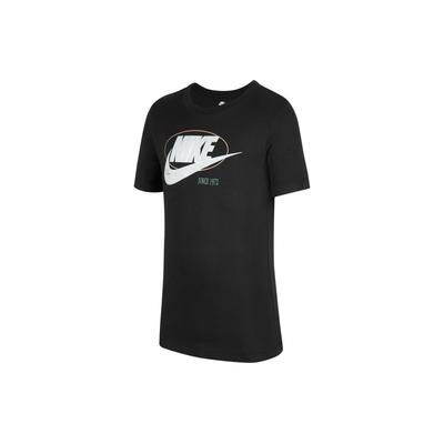 Спортивная одежда Amplify Letter Logo Digital Print Круглый вырез Повседневная футболка с коротким рукавом Детские футболки Черный DR9672-010