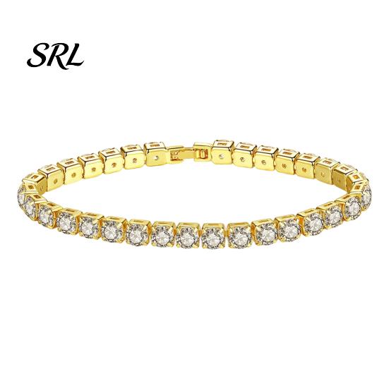 Sophisticated Wrist Ornament Faux Crystal Bracelet for Women, Silver/Golden Rhinestone Bangle Bracelet, Sparkling Adjustable Alloy Jewelry Plated